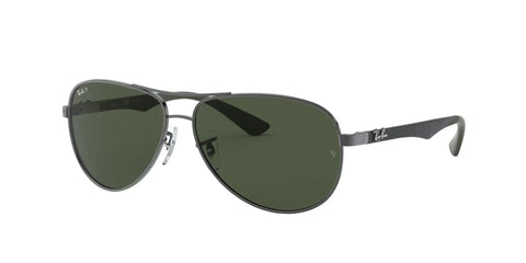 Carbon Fiber Frame Polarized Aviator Sunglasses For Men Dope Lightweight Durability With Gunmetal Finish And Dark Green Lenses