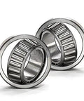 Two-Set Tapered Roller Bearing Cone 29585 Cup 29520 for Wheel Axle and Transfer Case Output Shaft Bearings, metal finish, side view