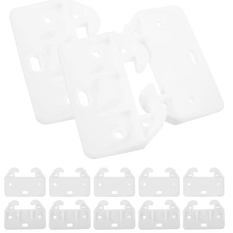 20 Pack Plastic Bottom Mount Drawer Slides Replacement Parts For Dresser Cabinets And Wardrobes White Hardware Durable Easy Install Crab Shaped Design For Smooth Glide And Quick Fix