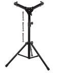 Tough As Nails Portable Drum Storage Rack Locks Your Snare And Mallets In Place With A Non Slip Base. Black alloy frame with adjustable height.