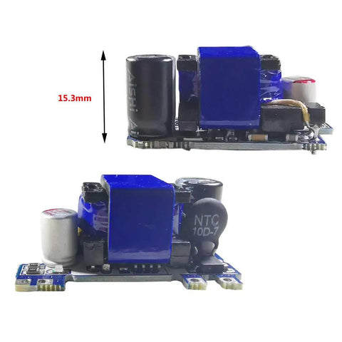 Side view of Two Pack AC DC Converter Module Universal 110V 230V to DC 5V 2A Isolated Switching Power Supply Board with 15.3mm height