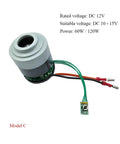 Heavy Duty Brushless DC Motor Electric Fan 5 Amp 11 To 21 Volt with gray casing and wires for cooling applications.