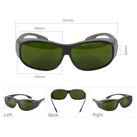 1064nm Fiber Laser Safety Glasses With Optical Density Six Or Higher And Visible Light Transmission Thirty Percent Protective Laser Goggles For Laser Engraving Cutting And Protection Style C