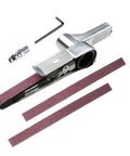 Heavy Duty Mini Air Belt Sander Pneumatic Handheld Angle Grinder For Wood And Metal Sanding Polishing Rust Removal With 520X20mm Belts and accessories.