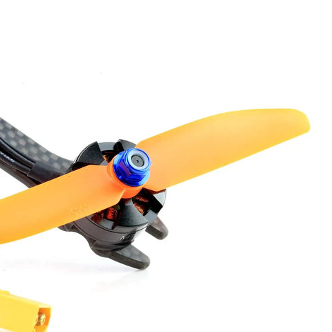 Orange propeller on drone motor with 20Pcs M5 Motor Screw Nut Flange Set With Propeller Adapters And Quick Release Wrench