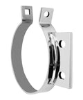 5 Inch Exhaust Stack Mounting Bracket Kit For Peterbilt 379 359 1987 1993 Heavy Duty Silver Finish Chrome Clamps