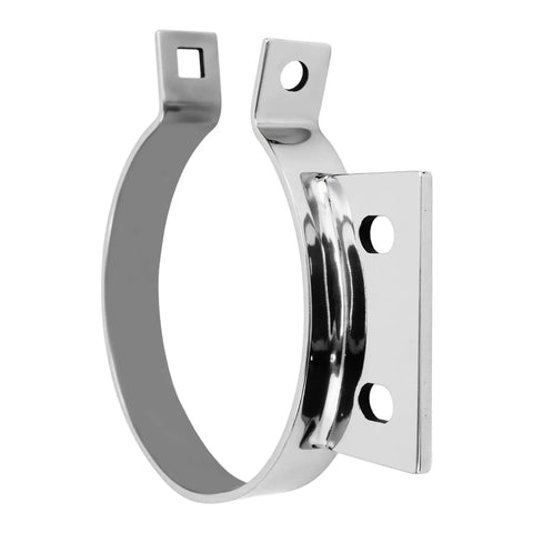 5 Inch Exhaust Stack Mounting Bracket Kit For Peterbilt 379 359 1987 1993 Heavy Duty Silver Finish Chrome Clamps
