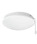 AirPro Ceiling Fan Light Kit For Modern Transitional Ceiling Fans With Wide Opal Glass Diffuser, Includes 2 LED Bulbs, White Finish