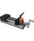 Heavy Duty Linear Guide Motion Stage With Hand Wheel And Sliding Table 100 To 300mm Stroke 50 By 80mm Mobile Panel 1605 Horizontal 200mm Stroke Position Counter Precise Linear Rail Platform For CNC And Lab Use, aluminum