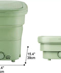 No Sweat Compact Portable Washer For Baby Clothes And Delicates, green, 15.7 x 15.4 x 7.9 inches, foldable design for storage.