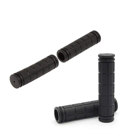 Non Slip Bike Handlebar Grips For Kids Bikes Two Pairs Soft Grippy TPR Rubber Bar Wraps Four Point Seven Inch 22mm Inner Diameter Black