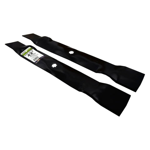 2 Pack 3-N-1 Replacement Blades For 42 Inch Decks That Fit John Deere Mowers Also Replaces OEM GX22151 And GY20850