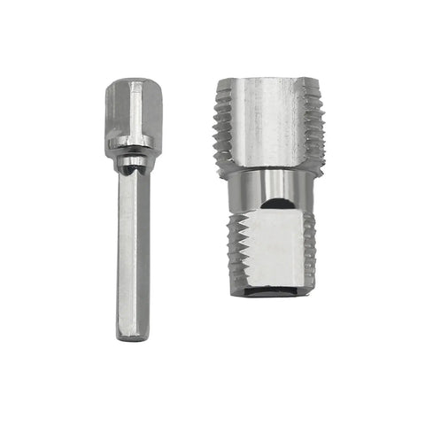 Heavy Duty Pvc Pipe Threader Set With 1/2 And 3/4 Inch Dies for smooth plumbing repairs, includes stainless steel threading dies.