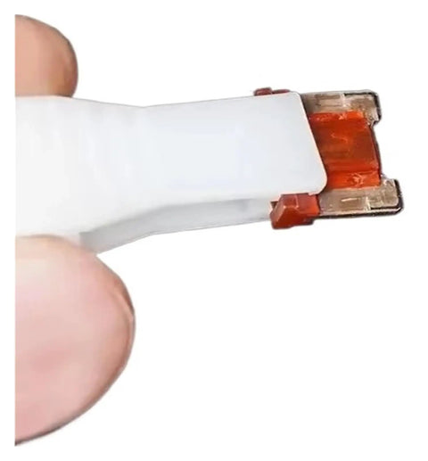 Close-up of red small fuse from Massive 300 Piece Mixed Car Blade Fuse Set with Box for Cars Trucks Boats Motorcycles RVs and Home Electronics