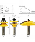 1/2 Inch Shank Router Bit Set For Cabinet Doors And Woodworking Round Over And Ogee Rail Stile Bits With Raised Panel Cutter