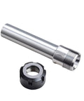 Upgrade Your Milling Game With This High Performance ER Extension Rod Tool Holder Bracket Collet with silver shaft and black nut.