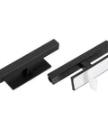 Two Pack Self Stick Push Pull Helper For Cabinets And Doors 4 Inch Plastic Adhesive Rectangle Stick On Handle For Kitchen Cabinets Windows Sliding Closets And Wardrobe Black, 4-inch black plastic handles