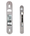 No Sweat Reachout Lock And Receiver Kit For Two Panel Gliding Patio Doors, silver metal hardware for vintage sliding doors.