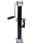 Heavy Duty Trailer Jack With 360 Swivel Weld-On Pipe Mount, 15 Inch Lift Range, Ergonomic Side Wind Handle And Foot Plate, Corrosion-Resistant Black E-Coat Finish, Supports 5,000 Lbs For RVs, Boat, Utility And Farm Trailers, black jack