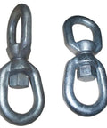 Top Shelf Eye Eye Swivel For Marine Mooring And Boat Towing Galvanized Steel showing two sizes with a robust design.
