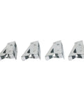 Set Of Four Spring Loaded Latches For Closets Cupboards And Cabinets In Stainless Steel With Easy Push To Open Design, secure closure.