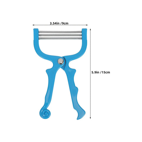 4 Piece Manual Facial Hair Remover Set With Spring Threading Tool For Women Portable Metal Hair Remover With Stainless Steel Springs And ABS Handle For No Fuss Gentle Painless Skin On Face Neck And Chin Travel Friendly, blue 15cm spring threading tool