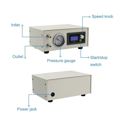 Compact 24V Electric Diaphragm Vacuum Pump With Adjustable 0-10 L Min Flow Rate And Strong 0.085Mpa Negative Pressure Suction For Lab Or Industrial Use