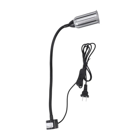 Magnetic LED Work Light 15W 1200LM with flexible gooseneck and base for lathe workbench sewing machine and garage lighting.
