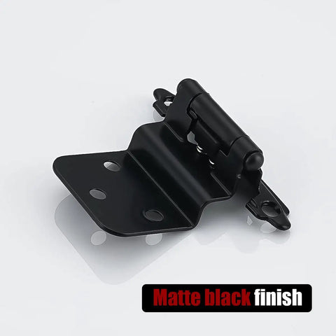 Three Eighths Inch Inset Cabinet Door Hinges Matte Black Finish 60 Pack Heavy Duty Self Closing Flush Face Mount Cupboard Hinges