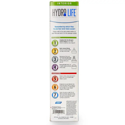 HL 170 QC Under Counter Potable Water Replacement Filter White Easy Install Long Lasting Filtration packaging side view
