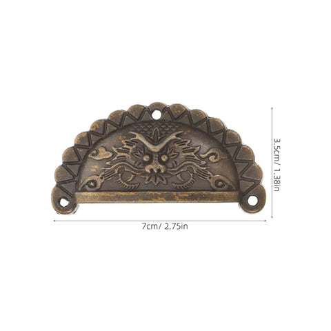 Antique Bronze Lion Head Cabinet Pulls 2.75 Inch Vintage Half Round Dresser Handles For Wardrobe Cupboard Drawer Hardware