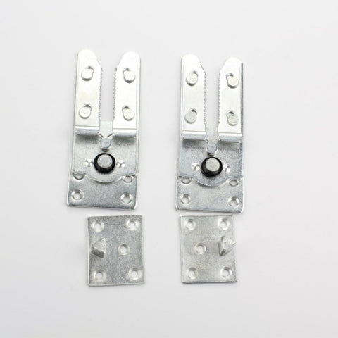 Heavy Duty Iron Sofa Connectors For Sectional Couches And Beds 4 Pack Anti Rust Clips in silver finish on white background