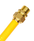 Half Inch NPT Brass Male Nipple Pack of Two for Gas Water Oil and Air Tool Hoses Hex Threaded Connectors