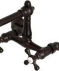 English Country 6-Inch Adjustable Center Wall Mount Kitchen Faucet Oil Rubbed Bronze Finish With No-Nonsense Drip-Free Ceramic Disc