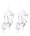 Outdoor Wall Lantern Waterproof Sconce Light Fixture For Porch Garage Patio Yard With White Wall Mount Bulb Included 120V Corded Electric