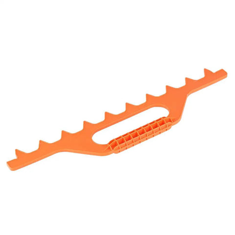 Plastic Frame Spacing Tool For Beekeeping, 1 Pack Beehive Frame Spacer, durable orange design with nine slots for easy hive management.
