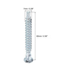 Confirmat Screws 7x60mm Hex Socket Wood Screws Zinc Plated 100 Pack For Furniture Assembly, side view with size annotations