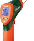 Dual Laser Infrared Thermometer With Backlit 6000 Count Display Insulation Voltage Tests Up To 5000V Temperature Readouts To 1000 Degrees Celsius