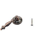 4Pcs Vintage Tear Drop Cabinet Pulls With Screws, Red Bronze Zinc Alloy Handles For Dresser, Closet And Furniture, 2.6 Inch (65mm) Drop Knob Set, Rustic Antique Decoration, Durable Rustproof Hardware