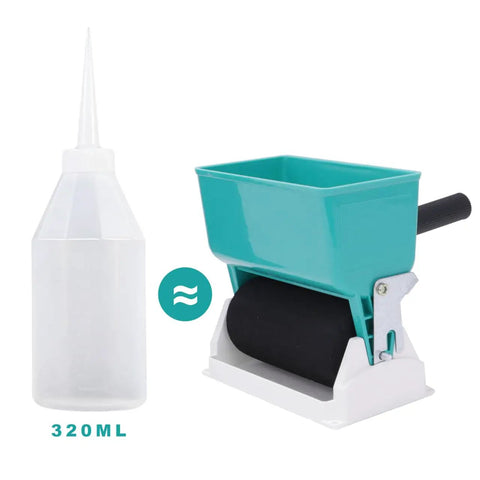 Heavy Duty Wood Glue Roller Applicator Featuring Smart Flow Control Dial To Deliver Even Coverage And Gets The Joint Prep Job Done Quick For Woodworking Or Cabinet Builds with 320ML bottle.