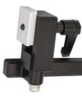 Heavy Duty Woodwork T Slot Miter Chute Limiter With Quick Handle For Standard TTrack DIY Manual Tool compact black and silver design.