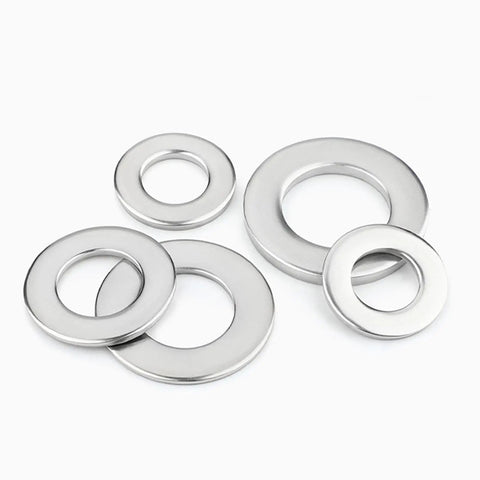Thickened Oversized Stainless Flat Washers Set 1.6 To 24 Mm 304 Stainless Steel Heavy Duty Load Distribution Kit For Screws And Bolts Rust Resistant For Indoor Outdoor Use Great For DIY And Pro Jobs, assorted sizes
