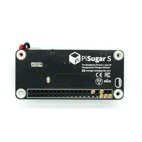 Top view of Portable 1200 mAh UPS Battery Module For Raspberry Pi Zero W And WH, 5V 2A Output Power Supply, plug and play accessory.