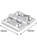 Adjustable Butt Door Hinge For Cabinets And Furniture Self Closing And Quiet Operation Heavy Duty Stainless Steel Precision Cast 40 50 60mm Options Four Hole Mount 50x50mm Silver Finish