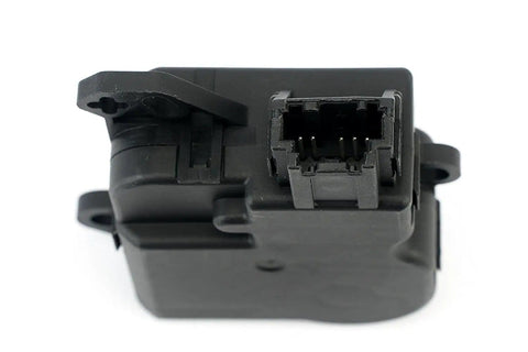 Close-up of Air Blend Door Actuator Replaces 604-252 YH1933 DL3Z-19E616-A for Ford and Lincoln, black plastic component with connector