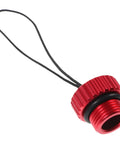 Red Scuba Tank Valve Cap Protector Keeps Dust and Debris Out Red Color Pro Grade Plug with black strap