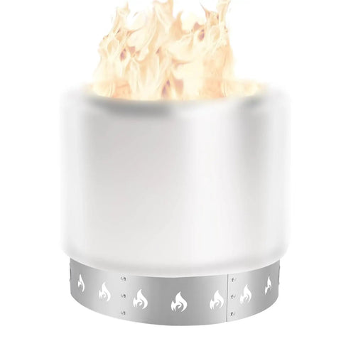 Heavy Duty 27 Inch Fire Pit Kit With 304 Stainless Steel Build, Bonfire Tools And Fireplace Accessories, flames visible
