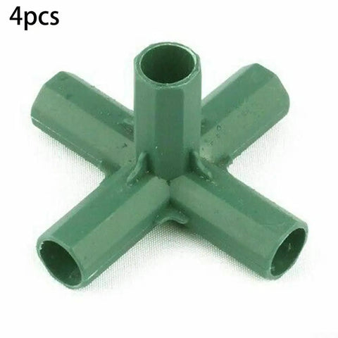 Right Angle 5 Way Garden Frame Connectors For 16mm Tubes DIY Plant Support Bracket Kit With Styles Greenhouse Climbing Trellis Fittings And Outdoor Awning Frame Parts 4 Pack For Easy Install
