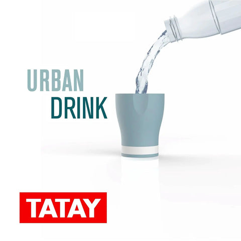 650ml Leakproof Grey Water Bottle With Direct Sip Lid pouring water into a cup, urban drink style