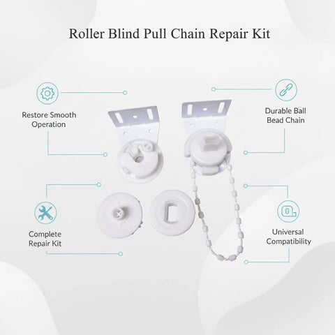 Easy DIY Roller Blind Pull Chain Repair Kit with glass beads, plastic and metal hardware for window shades